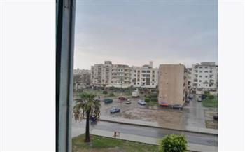 أمطار غزيرة تضرب دمياط