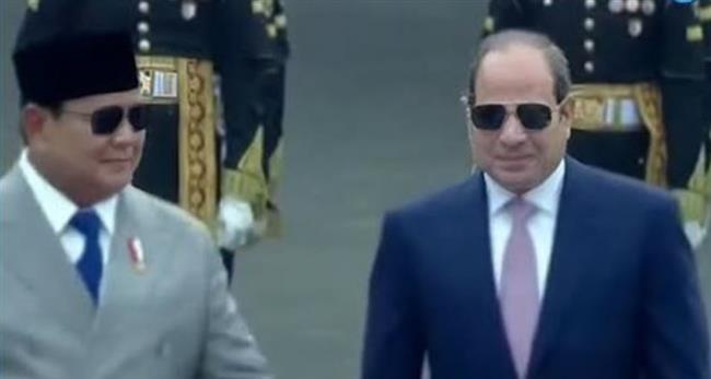  مراسم استقبال رسمية للرئيس السيسي في القصر الرئاسي بإندونيسيا