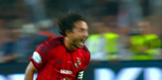 الأهلي يتقدم على الزمالك في الشوط الأول بهدف محمد هاني