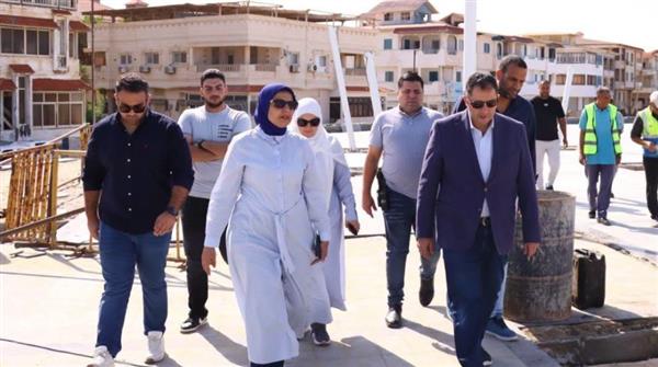 محافظ دمياط يتابع تطوير اللسان ويوجه بترميم خريطة النيل التاريخية