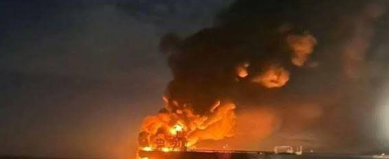 الحرس الثوري الإيراني يعلن غرق سفينة حاويات بعد اصطدامها بلغم في مضيق هرمز