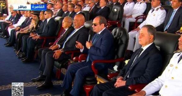 السيسي: القوات المسلحة والشرطة ركيزتا الأمن القومي المصري