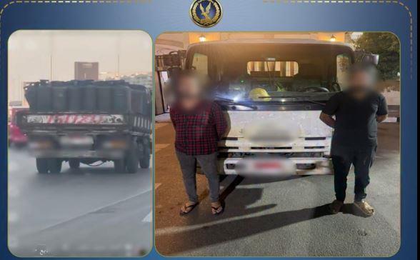 ضبط سائق وتاجر غاز حمّلا أسطوانات بشكل خطير في شوارع القاهرة