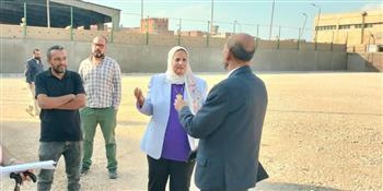 مدير رياضة القليوبية تتفقد أعمال الإنشاءات بملعب نادي مسطرد