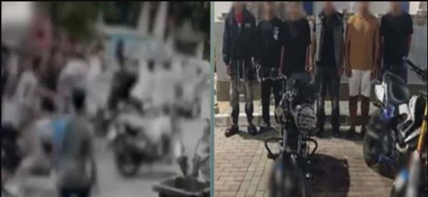 ضبط 6 أشخاص لاستعراضهم بدراجات نارية أمام مدرسة بالجيزة
