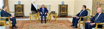   الرئيس السيسي يستقبل رئيس جهاز الاستخبارات الخارجية بروسيا
