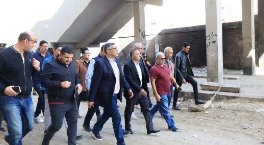 محافظ الجيزة يتفقد أعمال تطوير ورصف شارع ناهيا
