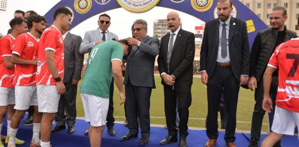 محافظ الدقهلية يشهد نهائي بطولة دوري مراكز الشباب باستاد المنصورة