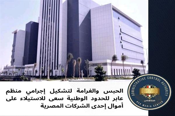 حبس تشكيل عصابي منظم عابر للحدود سعى للاستيلاء على أموال إحدى الشركات المصرية