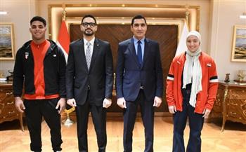  وزير الرياضة يكرم بطلي الجودو بعد فضية كأس العالم بسلوفينيا