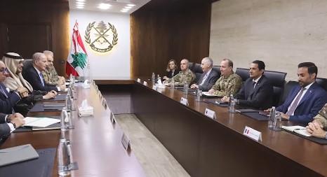 قائد الجيش اللبناني يبحث مع سفراء اللجنة الخماسية تحضيرات مؤتمر القاهرة
