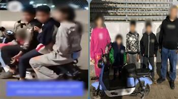   كشف ملابسات قيام طفل بقيادة دراجة كهربائية وبصحبته 3 أطفال آخرين على أحد الطرق السريعة