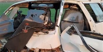   12 مصابًا في انقلاب سيارة ميكروباص أعلى كوبري قها بالقليوبية