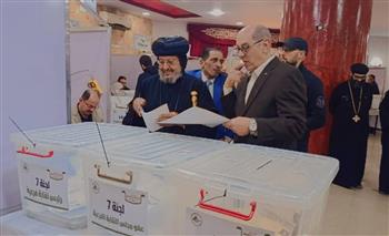   مطران شبرا الخيمة يشارك في انتخابات نقابة المهندسين بالقليوبية.. صور 