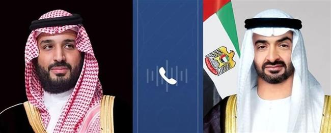 الإمارات تتلقي اتصالا هاتفيا من السعودية لمناقشة التطورات الراهنة في المنطقة