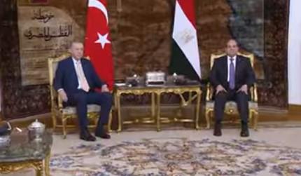 القاهرة الإخبارية: القضية الفلسطينية تتصدر مباحثات الرئيس السيسي ونظيره التركي