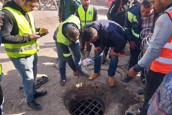 تحرك عاجل من "مياه القليوبية"  للتعامل مع هبوط مفاجئ بمطبق صرف صحي