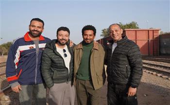   عمر السعيد و عمرو سعد و المخرج أحمد خالد موسي من كواليس تصوير مسلسل إفراج