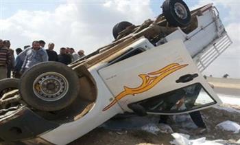   إصابة 8 أشخاص فى انقلاب سيارة ربع نقل بطريق الزعفرانة بنى سويف