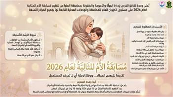  المنيا تفتح باب التقدم لمسابقة "الأم المثالية" لموظفات الديوان والوحدات المحلية