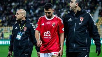   طبيب الاهلي : الاشعة اثبتت اصابة تريزيجيه بشد اسفل العضلة الخلفية