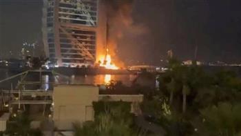 اعتراض طائرة مسيرة تسبب حريق في برج العرب بدبي