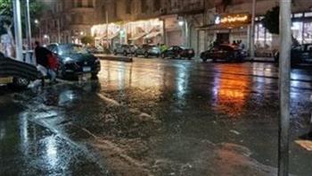   أمطار غزيرة ورياح نشطة تضرب الإسكندرية اليوم