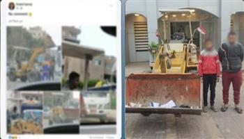 القبض على مالك لودر قاده طفل بالقاهرة
