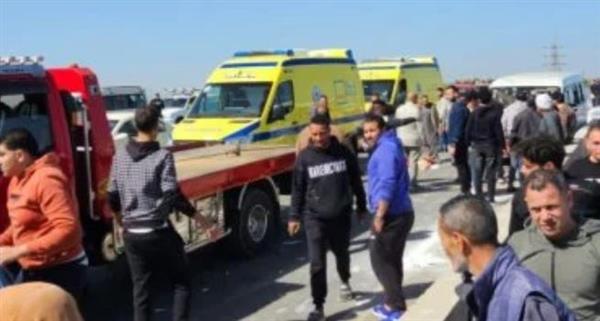 إصابة 5 أشخاص فى حادث انقلاب ميكروباص بالغربية