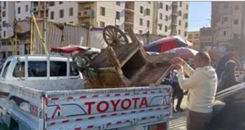   ضبط ومصادرة مخالفات فى حملة لشرطة المرافق بحى غرب سوهاج
