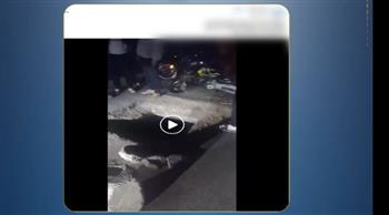   حقيقة فيديو سقوط دراجة نارية في بالوعة بالإسماعيلية