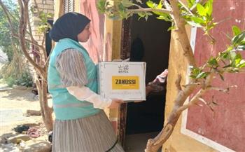 صناع الخير توزع كراتين المواد الغذائية ووجبات الإفطار على الأسر الأولى بالرعاية