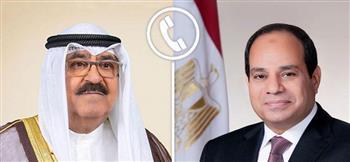 السيسي يتصل بأمير الكويت ويؤكد دعم مصر لأمن الخليج