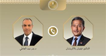   وزير الخارجية يبحث مع نظيره السنغافوري تعزيز العلاقات الثنائية ومستجدات الأوضاع الإقليمية