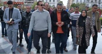 محافظ بورسعيد يتفقد الكورنيش وحديقة فريال والمخابز فى ثانى أيام عيد الفطر