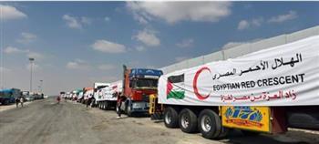 الهلال الأحمر المصري يرسل أكثر من 2500 طن مساعدات إلى غزة