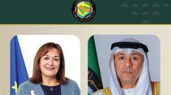 أمين التعاون الخليجي والمفوضة الأوروبية للبحر المتوسط يناقشان الإعتداءات الإيرانية