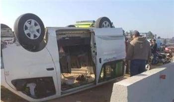   14 مصابا فى حادث مرورى بالطريق الدولى غرب الإسكندرية