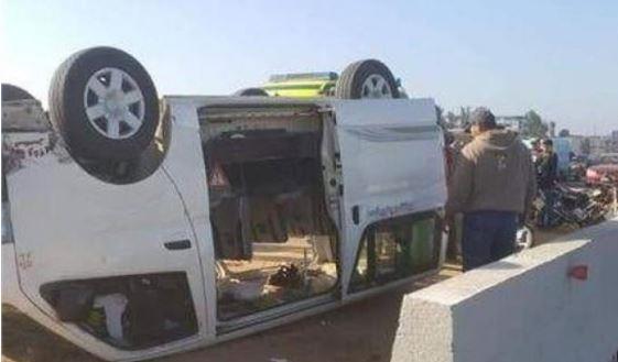 14 مصابا فى حادث مرورى بالطريق الدولى غرب الإسكندرية