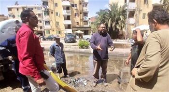   محافظ أسوان يكلف نائبه بالإشراف على إصلاح كسر بخط طرد العقاد