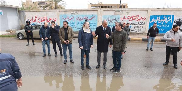 محافظ كفر الشيخ يتفقد جهود كسح مياه الأمطار