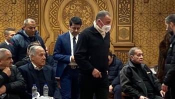 ​الخطيب وعبد الحفيظ في عزاء شقيق خالد مرتجي أمين صندوق الأهلي