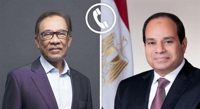 الرئيس السيسى يؤكد لرئيس وزراء ماليزيا على موقف مصر الداعى لخفض التصعيد