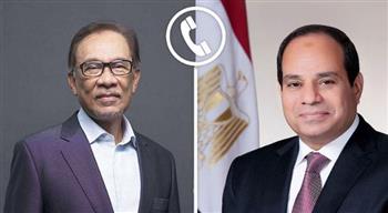   الرئيس السيسى يؤكد لرئيس وزراء ماليزيا على موقف مصر الداعى لخفض التصعيد