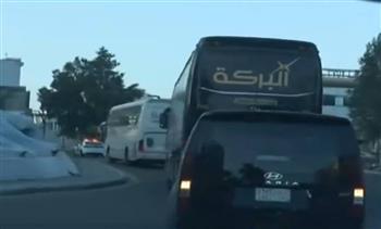 حافلة منتخب مصر تتحرك لملعب الإنماء استعدادا لمواجهة السعودية