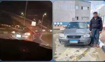   القبض على قائد سيارة بالإسماعيلية إثر حركات استعراضية متهورة