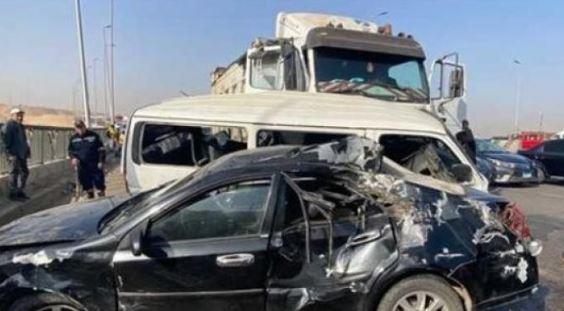 مصرع شاب وإصابة اثنين فى تصادم بطريق دمو بالفيوم