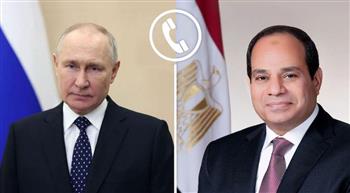   الرئيس السيسي يبحث مع نظيره الروسي خفض التصعيد بالمنطقة