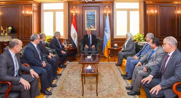 محافظ الإسكندرية يستقبل رئيس جامعة برج العرب التكنولوجية والوفد المرافق له