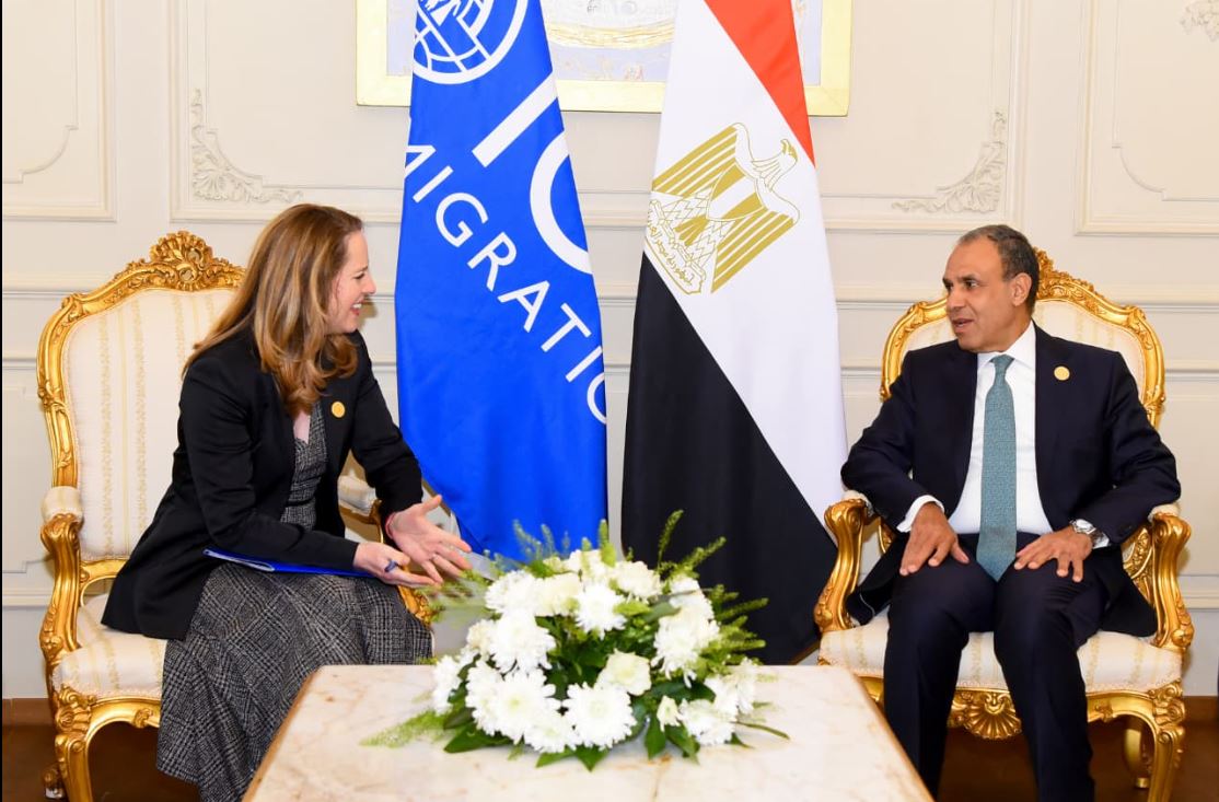 وزير الخارجية يلتقي المديرة العامة للمنظمة الدولية للهجرة